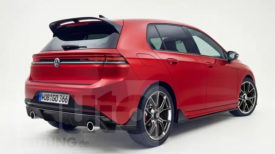 Der VW Golf 9 GTI stehend von hinten