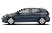 Blick von der Seite auf den VW Golf. - Foto: Carwow