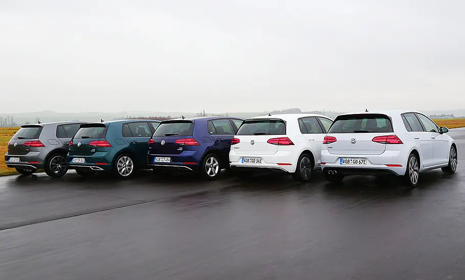 VW Golf: Antriebsmöglichkeiten Vergleich
