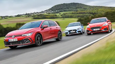 VW Golf GTI/Ford Focus ST/Hyundai i30 N - Foto: Zbigniew Mazar