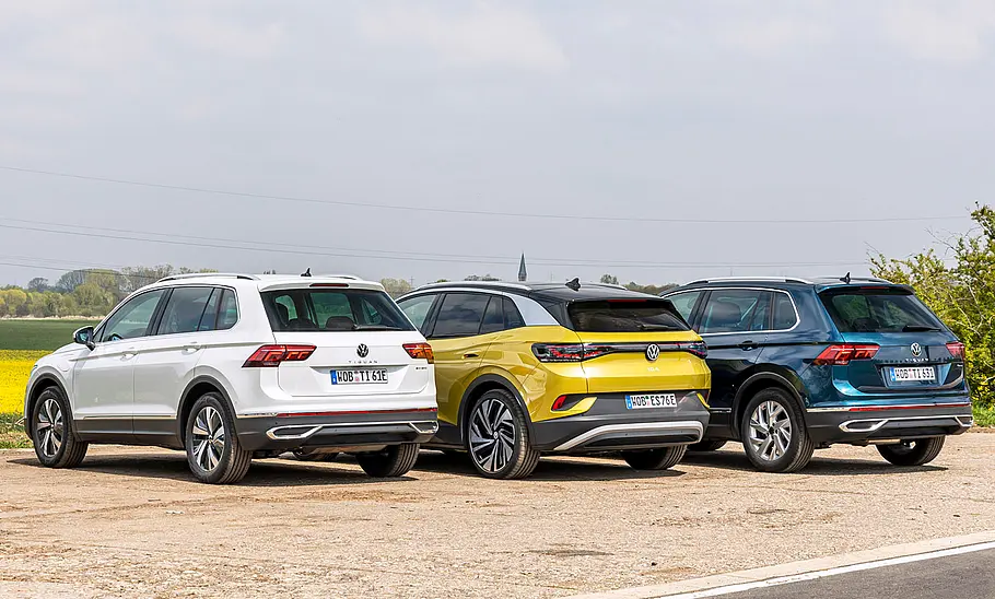 VW Tiguan 1.4 eHybrid/VW ID.4 Pro/VW Tiguan 2.0 TDI SCR 4Motion