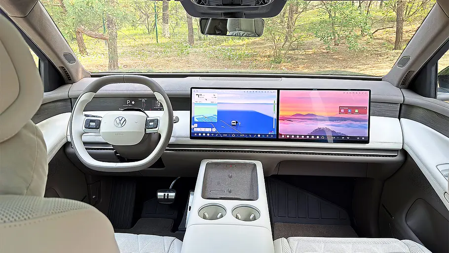 VW ID. Era 9X (2026) Blick auf die Armaturen im Innenraum des VW ID. Era 9X (2026).