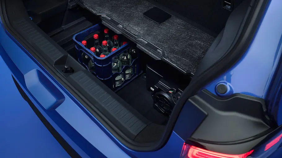 Kofferraum des VW ID. Polo, fotografiert von schräg oben.