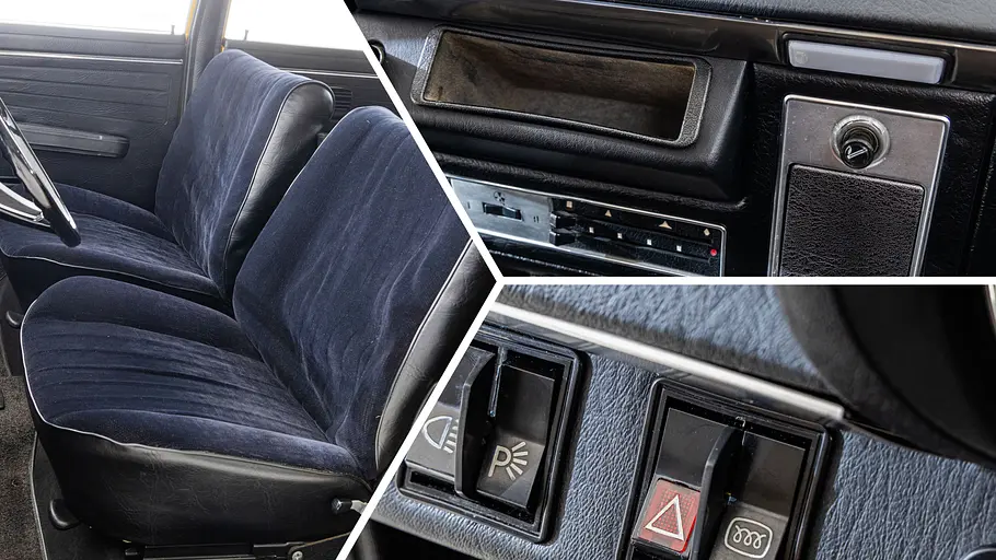 Collage mit Innenraumdetails des VW K70.