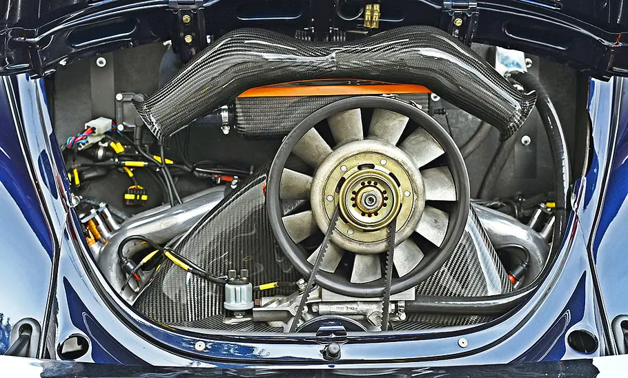VW Käfer von Memminger Der Motor des VW Käfer von Memminger.