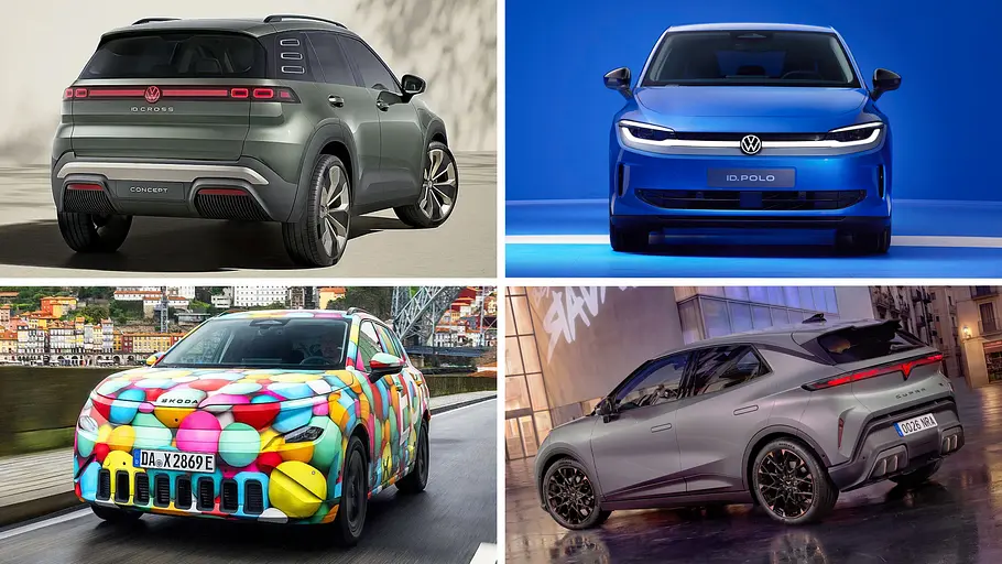 MEB+-Modelle des VW-Konzerns Eine Collage zeigt die vier MEB+-Modelle des VW-Konzerns.