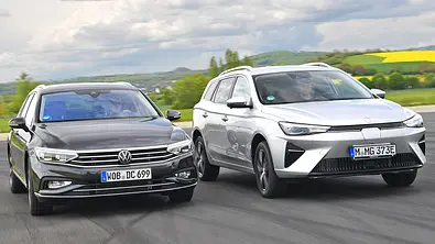 VW Passat/MG5 Electric - Foto: Daniela Loof