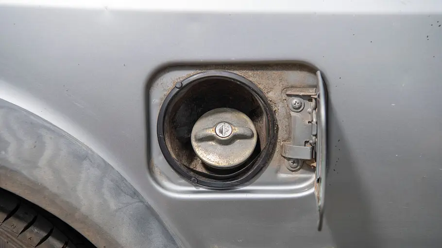 VW Polo 86C Die Tankklappe des VW Polo 86C