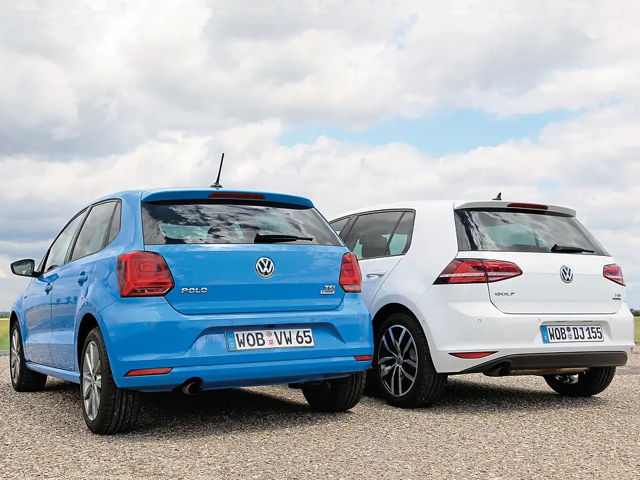 VW Golf Polo Vergleich Test Bilder technische Daten