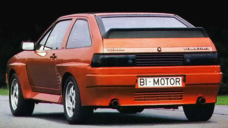 Der VW Scirocco Bi-Motor (1984) in der Heckansicht