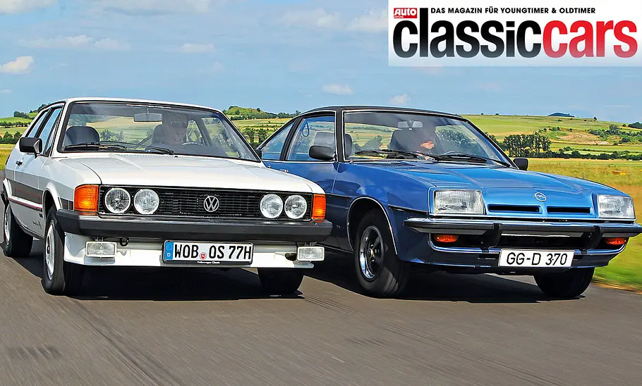 VW Scirocco/Opel Manta VW Scirocco und Opel Manta fahrend von vorne