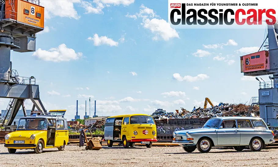 VW Typ 147 Fridolin/T2a/Typ 3 Variant VW Typ 147 Fridolin, T2a und Typ 3 Variant stehend von vorne.