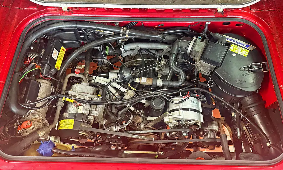 VW T3 syncro Der Motor des VW T3 syncro.
