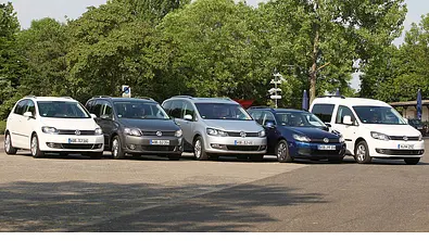 Familienautos von VW im Test: VW Caddy, Golf Plus, Golf Variant, Touran und Sharan