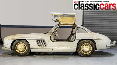 Ein Mercedes 300 SL statisch von der Seite fotografiert. - Foto: Daimler AG